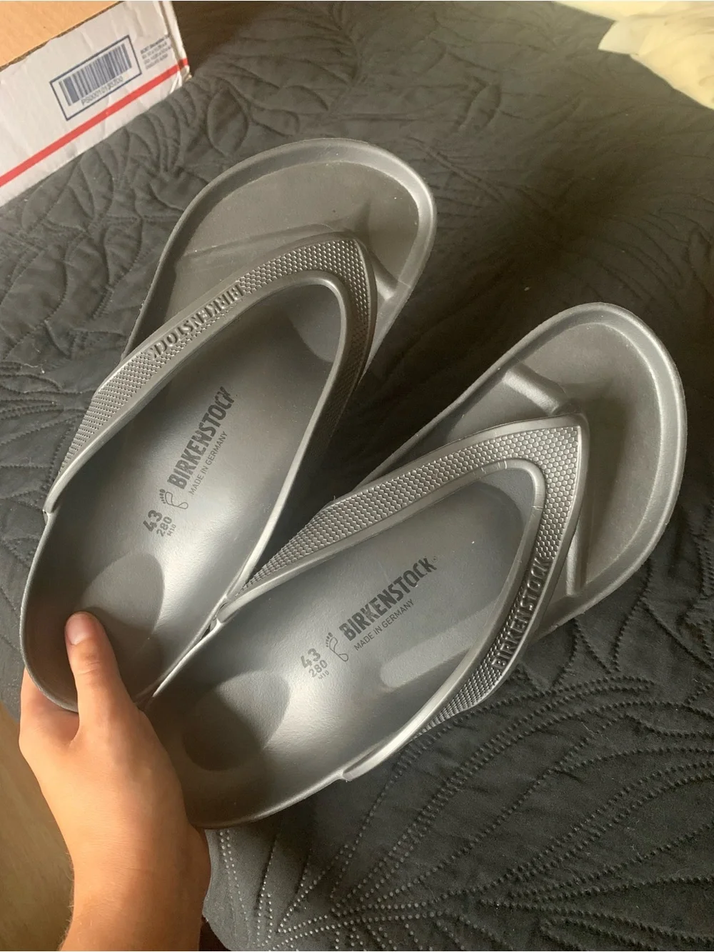 Birkenstock Honolulu EVA Thong Sandals in Lightweight Gray